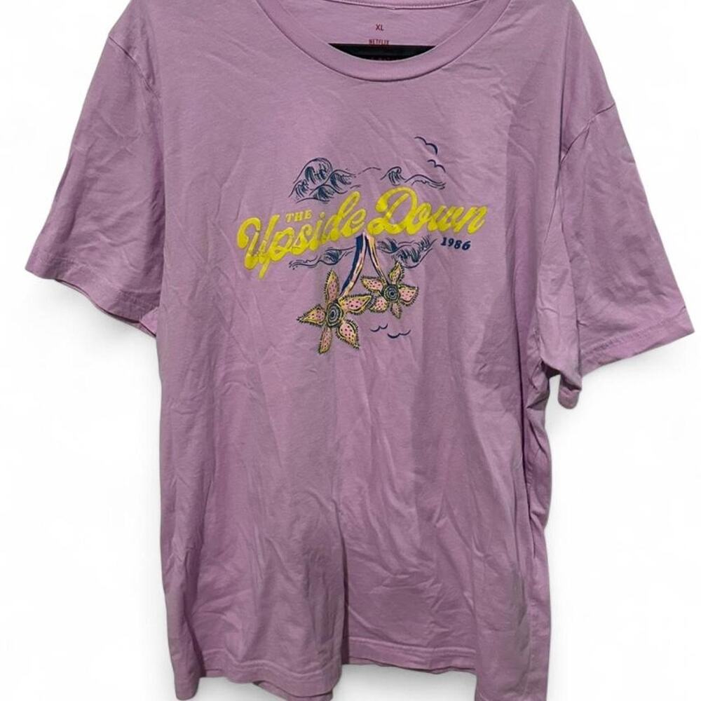 Stranger things purple cotton t shirt